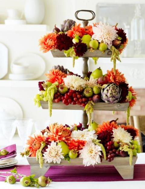 thanksgiving decor tiered centerpiece_New_Love_Times