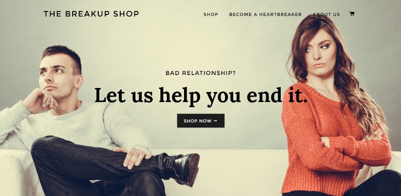 the breakup shop home page_New_Love_Times