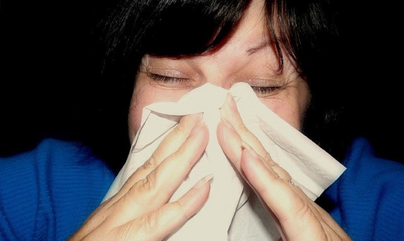 woman with allergies