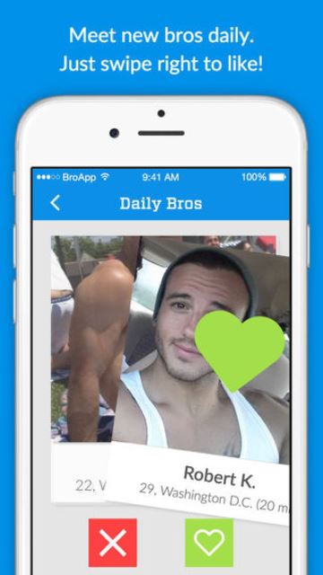 bro app page showing swiping_New_Love_Times