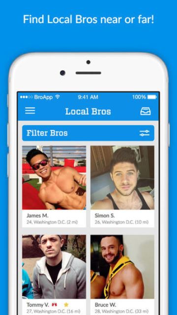 bro app page showing users_New_Love_Times