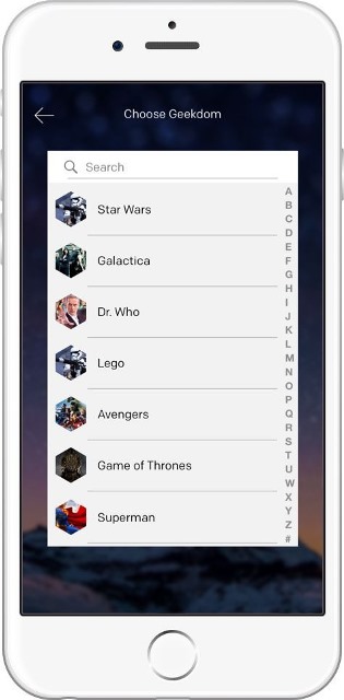 dragonfruit app page showing the various geekdoms a user can choose from_New_Love_Times