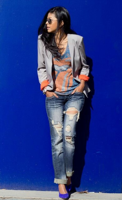 how to wear boyfriend jeans_New_Love_Times