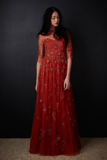 red wedding dresses_New_Love_Times