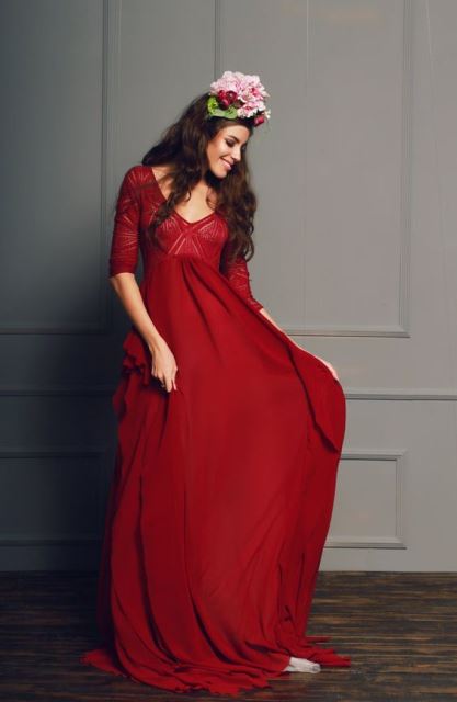 red wedding dresses_New_Love_Times