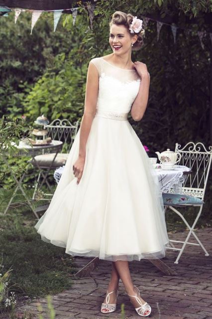 tea-length wedding dresses_New_Love_Times