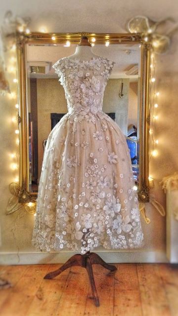 tea-length wedding dresses_New_Love_Times