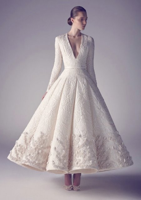 tea-length wedding dresses_New_Love_Times