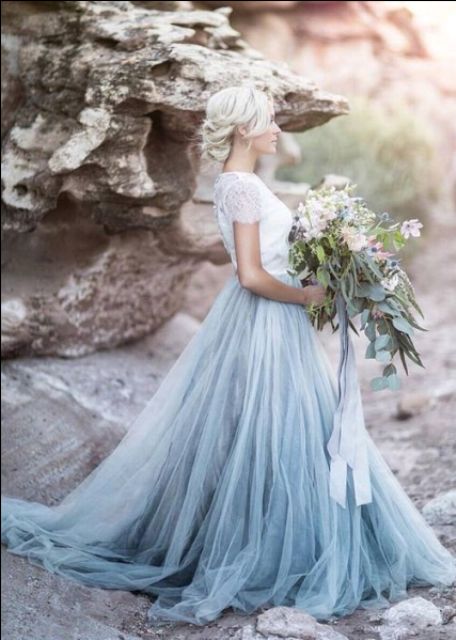 dip dye wedding dresses_New_Love_Times