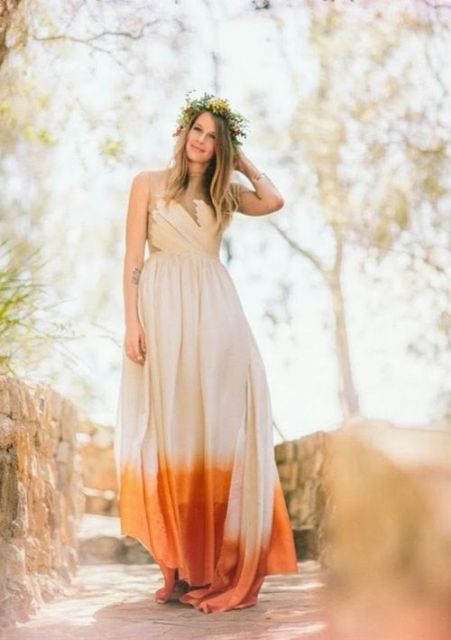 dip dye wedding dresses_New_Love_Times