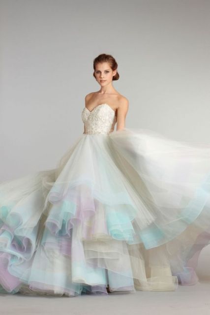 dip dye wedding dresses_New_Love_Times