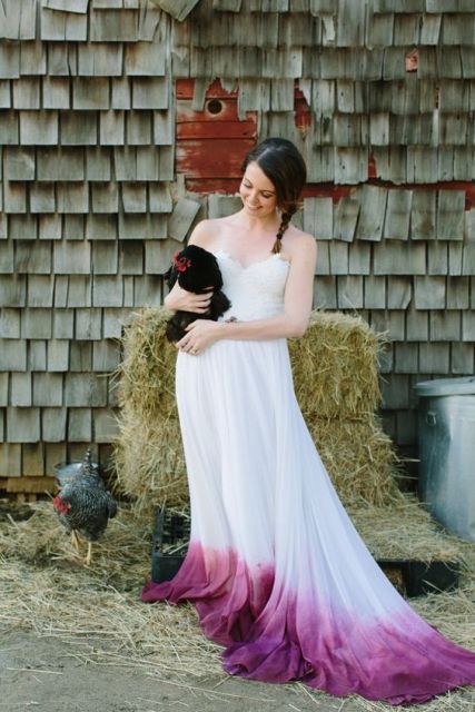 20 Gorgeous Dip Dye Wedding Dresses You Ve Ever Seen