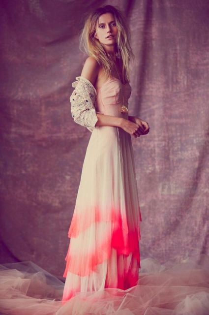 dip dye wedding dresses_New_Love_Times