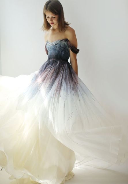 dip dye wedding dresses_New_Love_Times