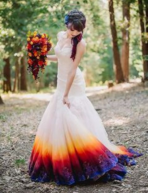 dip dye wedding dresses_New_Love_Times