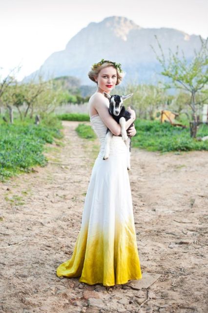 dip dye wedding dresses_New_Love_Times