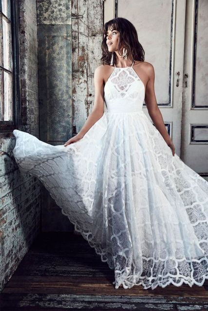 halter neck wedding dresses_New_Love_Times