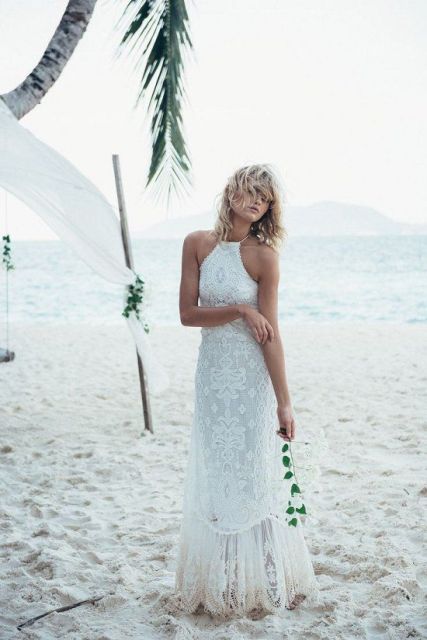 halter neck wedding dresses_New_Love_Times