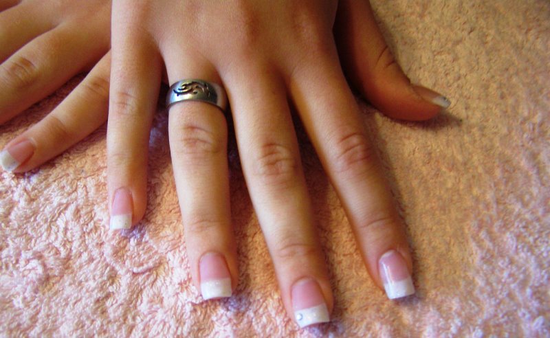 milky white nail polish